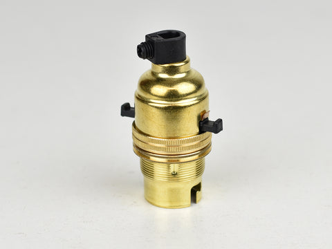B22 Brass Bulb Holder | Switched | Brass - Vendimia Lighting Co.