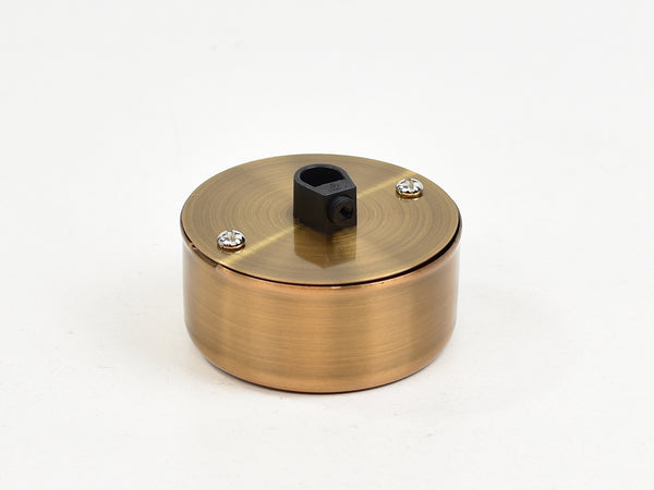 Steel Conduit Box Ceiling Rose | Multi Outlet | Bronze Satin - Vendimia Lighting Co.