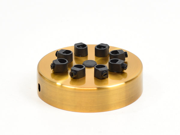 Steel Ceiling Rose | Multi Outlet | Bronze Satin - Vendimia Lighting Co.