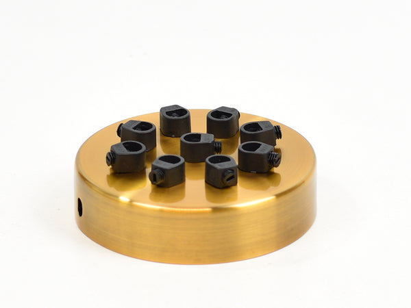 Steel Ceiling Rose | Multi Outlet | Bronze Satin - Vendimia Lighting Co.