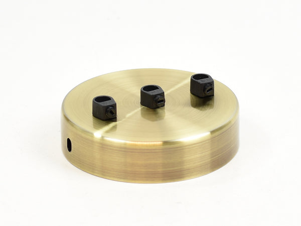 Steel Ceiling Rose | Multi Outlet | Brass Satin - Vendimia Lighting Co.