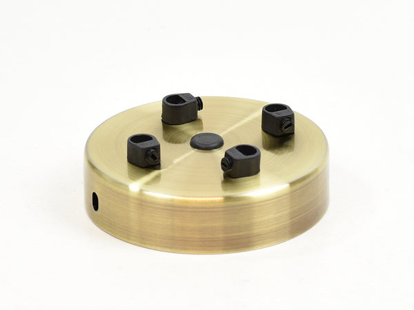 Steel Ceiling Rose | Multi Outlet | Brass Satin - Vendimia Lighting Co.