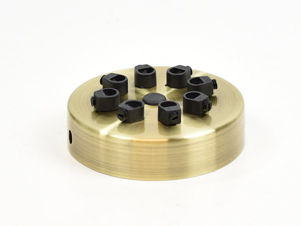 Steel Ceiling Rose | Multi Outlet | Brass Satin - Vendimia Lighting Co.