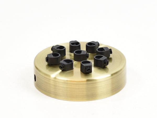 Steel Ceiling Rose | Multi Outlet | Brass Satin - Vendimia Lighting Co.