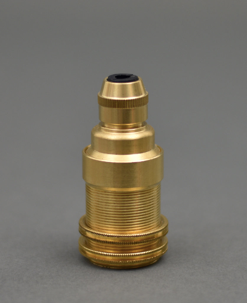 E14 Brass Bulb Holder | Threaded Skirt | Polished Brass - Vendimia Lighting Co.