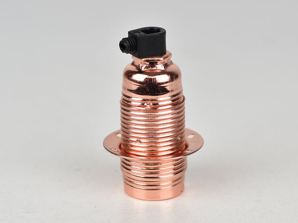 E14 Steel Bulb Holder | Polished Copper - Vendimia Lighting Co.