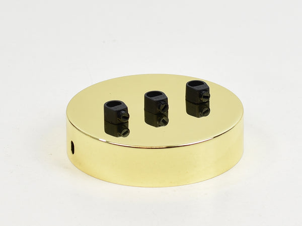 Steel Ceiling Rose | Multi Outlet | Gold Chrome - Vendimia Lighting Co.