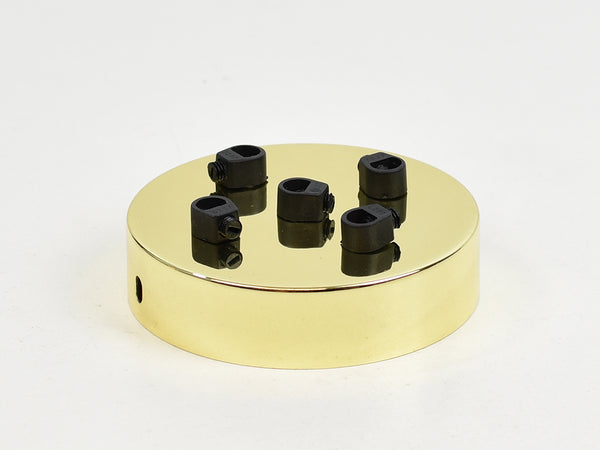 Steel Ceiling Rose | Multi Outlet | Gold Chrome - Vendimia Lighting Co.