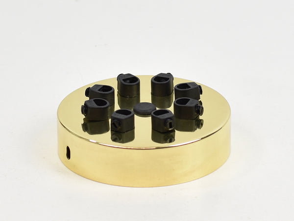 Steel Ceiling Rose | Multi Outlet | Gold Chrome - Vendimia Lighting Co.