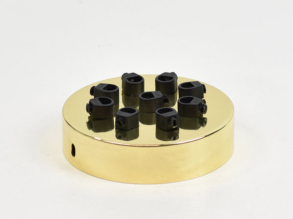 Steel Ceiling Rose | Multi Outlet | Gold Chrome - Vendimia Lighting Co.