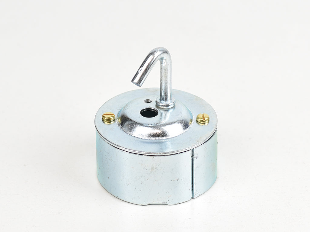 Steel conduit ceiling rose Galvanised Small Hook Vendimia