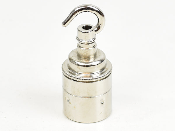 E27 Brass Bulb Holder | Plain Skirt | Nickel Silver - Vendimia Lighting Co.