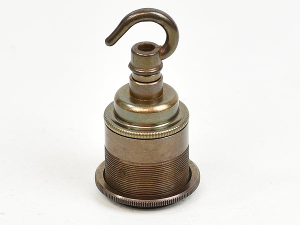 Brass Bulb Holder | Threaded Skirt | Old English Brass - Vendimia Lighting Co.
