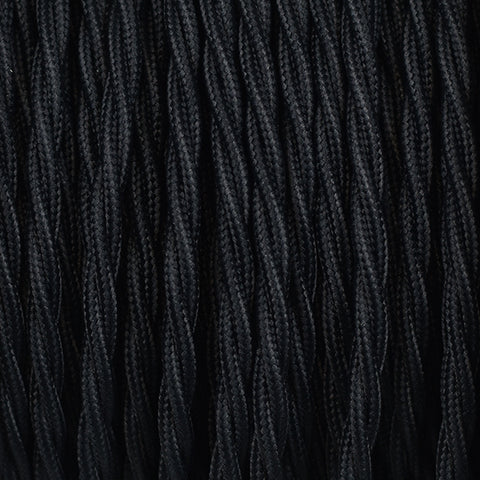 Fabric Cable | Twisted | Jet Black - Vendimia Lighting Co.