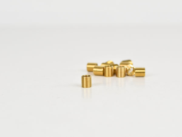 10mm Solid brass all-thread hollow nipples | Various Lengths - Vendimia Lighting Co.