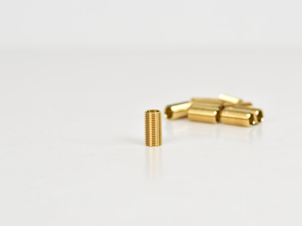 10mm Solid brass all-thread hollow nipples | Various Lengths - Vendimia Lighting Co.