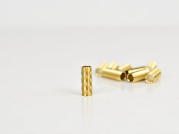 10mm Solid brass all-thread hollow nipples | Various Lengths - Vendimia Lighting Co.