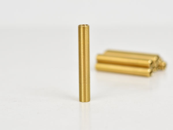 10mm Solid brass all-thread hollow nipples | Various Lengths - Vendimia Lighting Co.