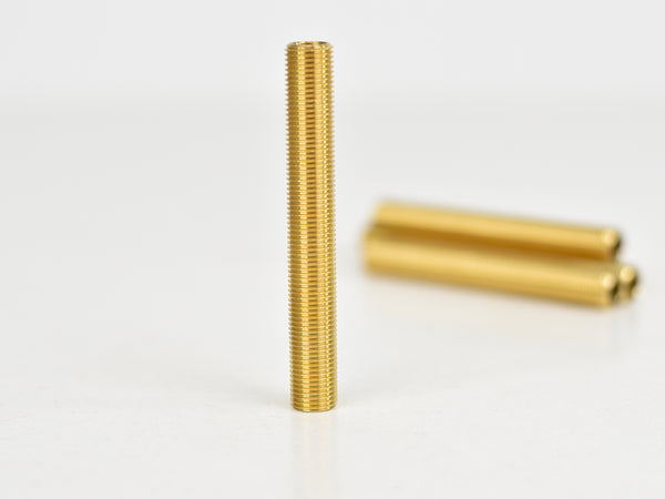 10mm Solid brass all-thread hollow nipples | Various Lengths - Vendimia Lighting Co.