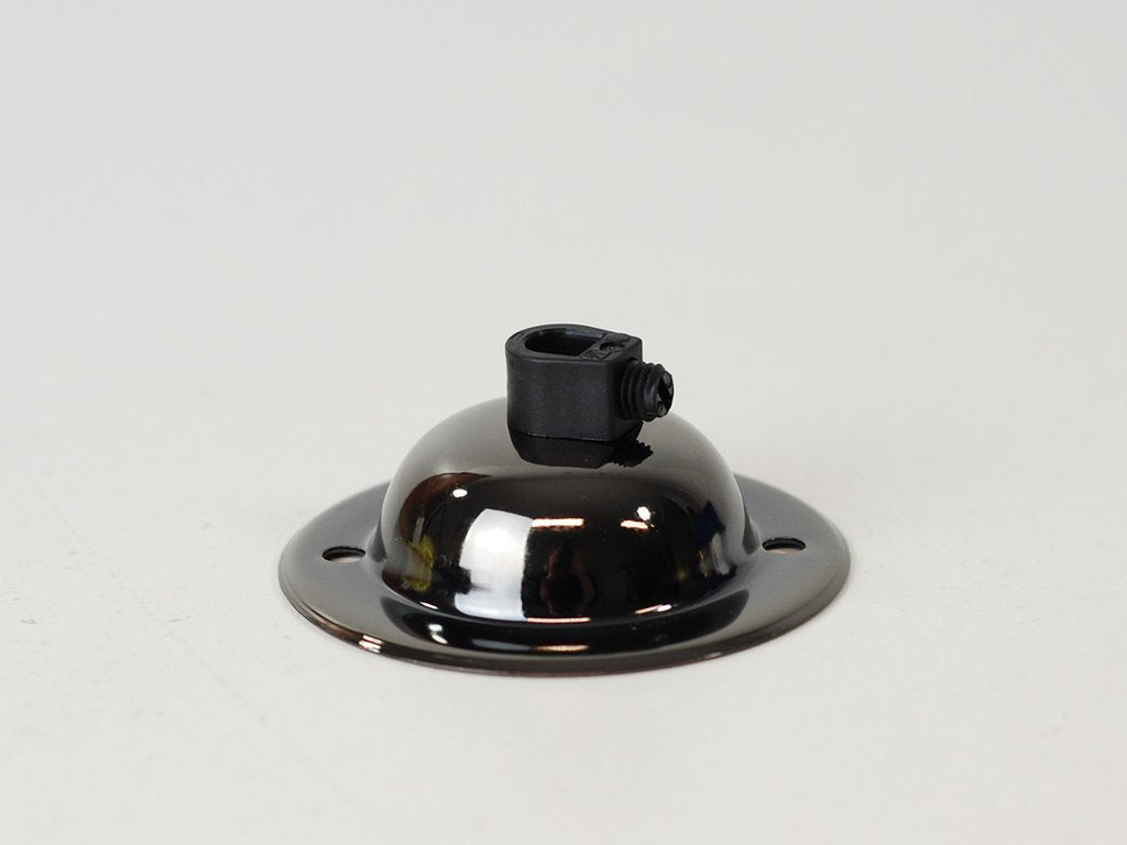 Steel Ceiling Rose | Dome | Polished Black - Vendimia Lighting Co.