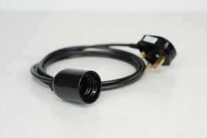 Plug-in Pendant | Round Plastic Cable | Jet Black - Vendimia Lighting Co.