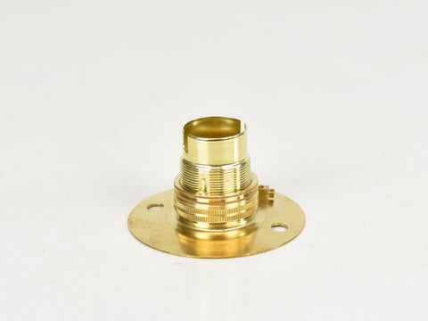 B22 Brass Bulb Holder | Batten Lamp Fitting | Threaded Brass - Vendimia Lighting Co.