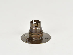 B22 Brass Bulb Holder | Batten Lamp Fitting | Threaded Old English Brass - Vendimia Lighting Co.