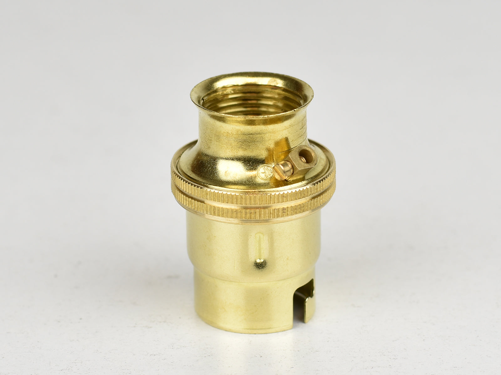 B22 Brass Bulb Holder | 20mm Conduit Fitting | Plain | Brass - Vendimia Lighting Co.