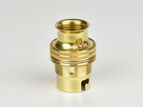 B22 Brass Bulb Holder | 20mm Conduit Fitting | Threaded Brass - Vendimia Lighting Co.