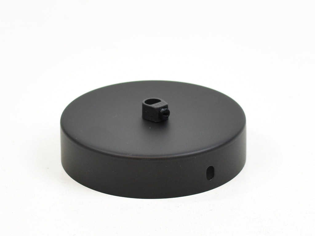 Steel Ceiling Rose | Single Outlet | Jet Black - Vendimia Lighting Co.