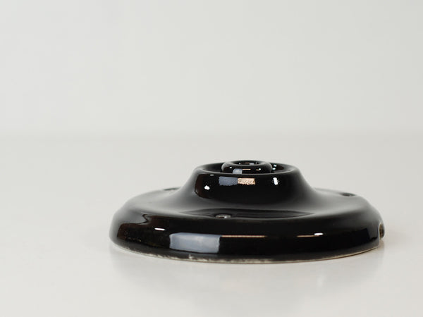 Porcelain Ceiling Rose | Jet Black - Vendimia Lighting Co.
