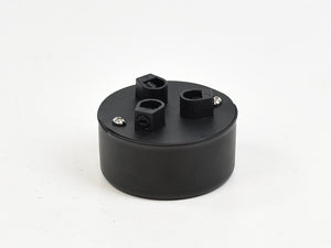 Steel Conduit Box Ceiling Rose | Multi Outlet | Jet Black - Vendimia Lighting Co.