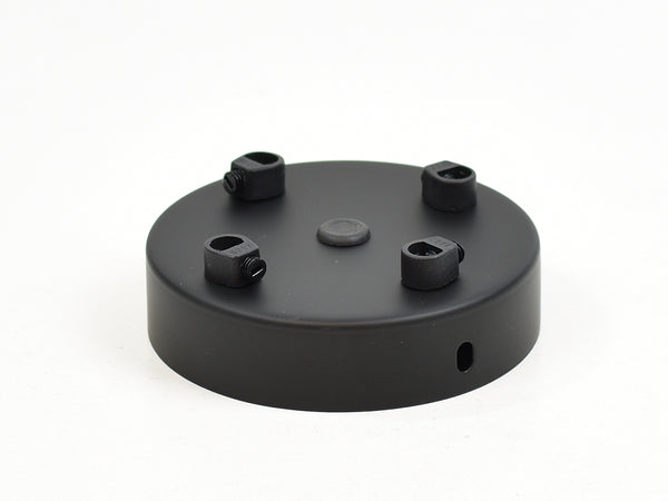 Steel Ceiling Rose | Multi Outlet | Jet Black - Vendimia Lighting Co.