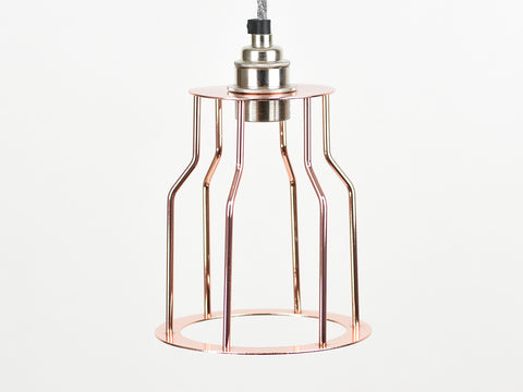 Cage Shade | Bottleneck | Polished Copper - Vendimia Lighting Co.
