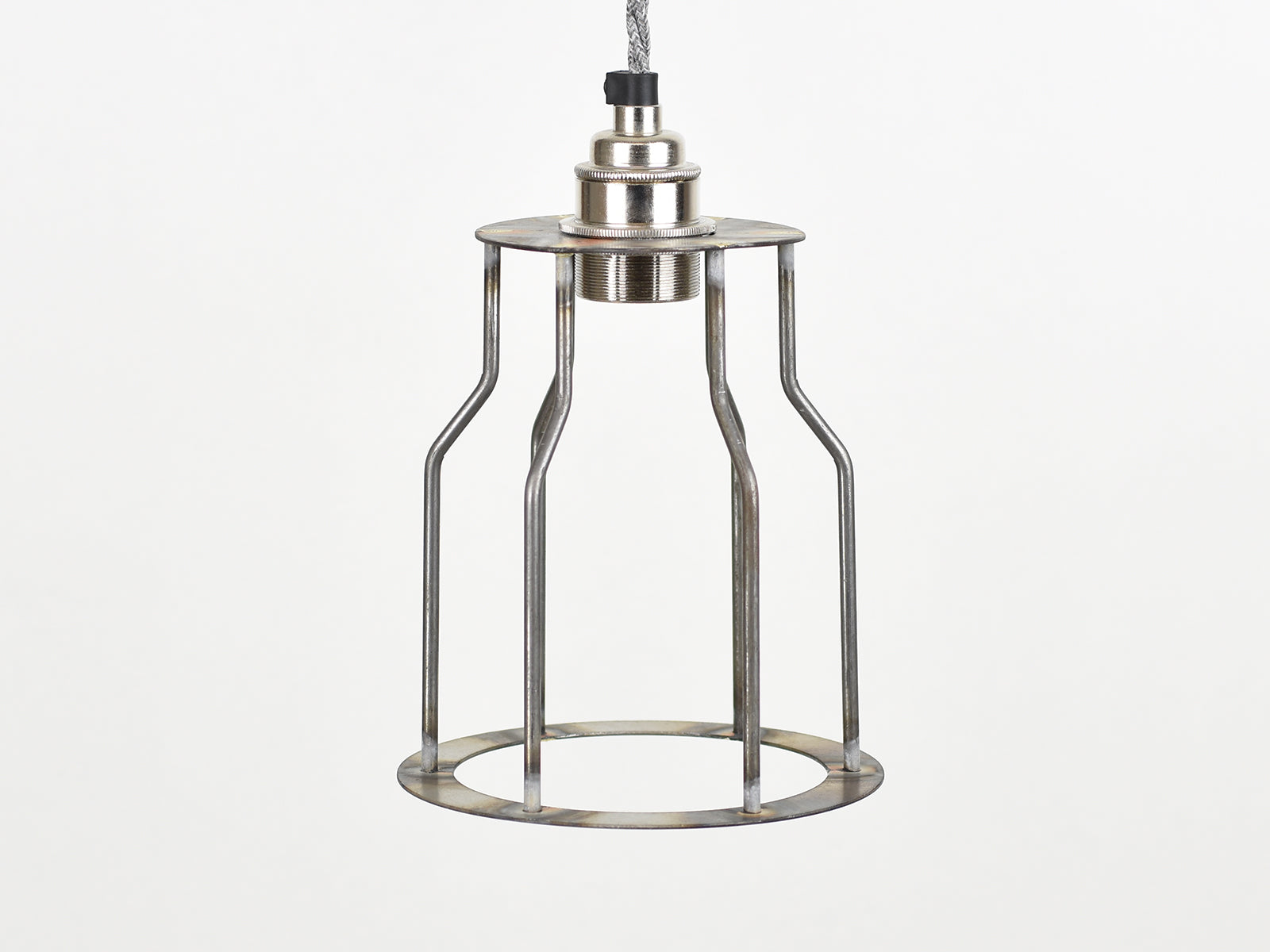 Cage Shade | Bottleneck | Raw Steel - Vendimia Lighting Co.