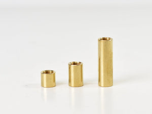 10mm Solid brass plain threaded tube couplers | Various Lengths - Vendimia Lighting Co.
