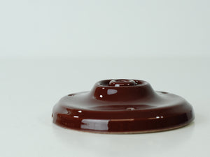 Porcelain Ceiling Rose | Chocolate Brown - Vendimia Lighting Co.