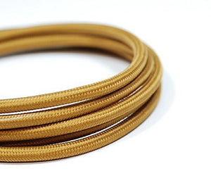 Fabric Cable | Round | Golden Brown - Vendimia Lighting Co.
