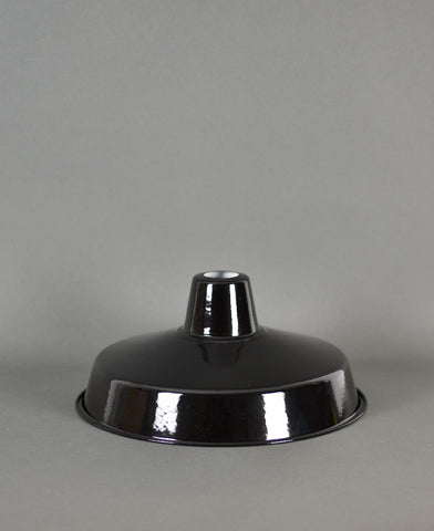 Enamel Shade | Industrial | Jet Black - Vendimia Lighting Co.