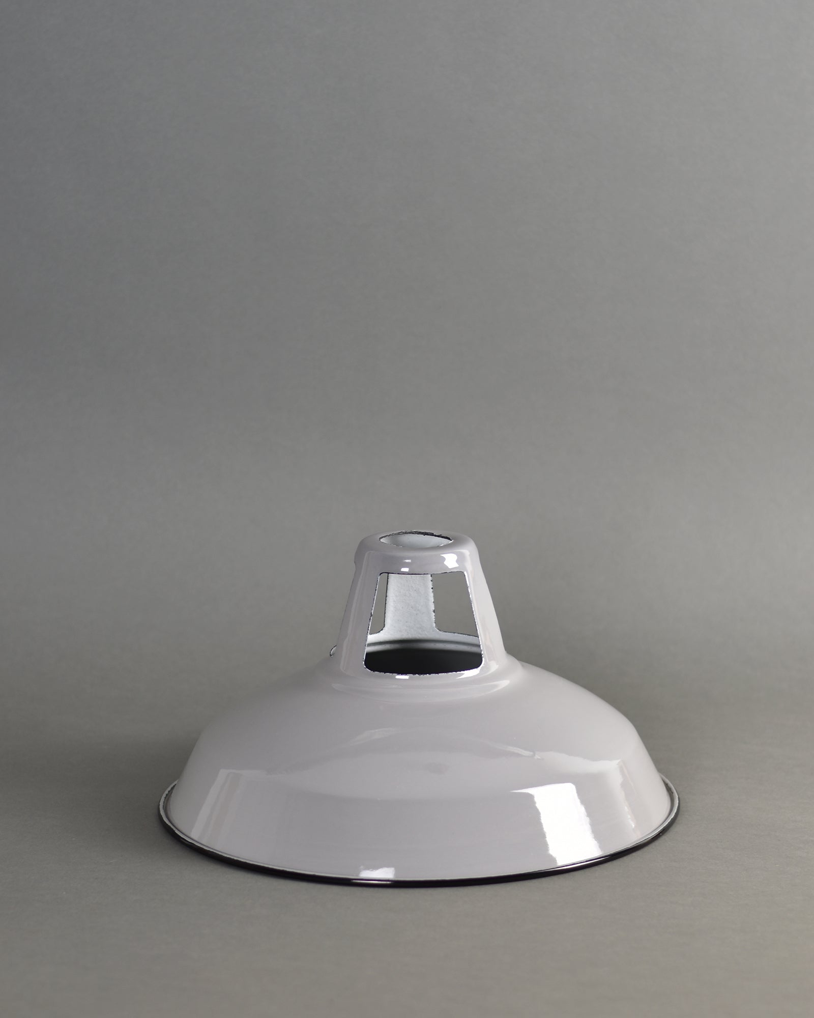 Enamel Shade | Industrial Open Top | Beige Grey - Vendimia Lighting Co.