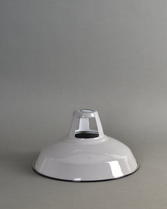 Enamel Shade | Industrial Open Top | Beige Grey - Vendimia Lighting Co.