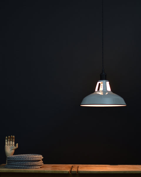 Ceiling Pendant | Industrial Open Top | Beige Grey - Vendimia Lighting Co.