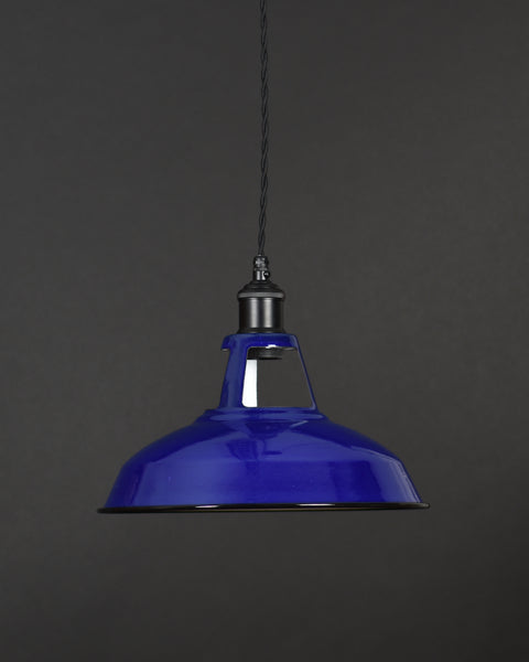 Ceiling Pendant | Industrial Open Top | Ocean Blue - Vendimia Lighting Co.