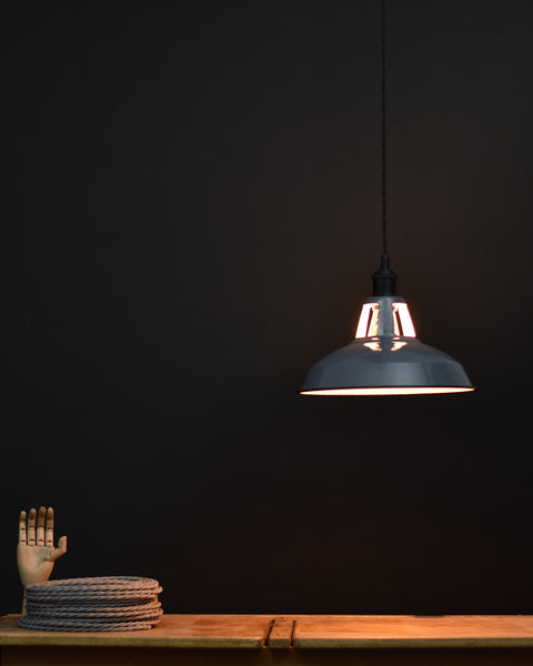Ceiling Pendant | Industrial Open Top | Dark Grey - Vendimia Lighting Co.