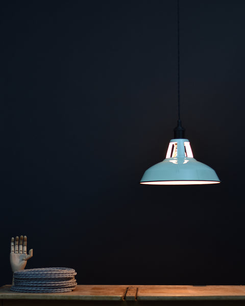 Ceiling Pendant | Industrial Open Top | Mint Green - Vendimia Lighting Co.