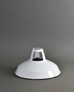 Enamel Shade | Industrial Open Top | White - Vendimia Lighting Co.