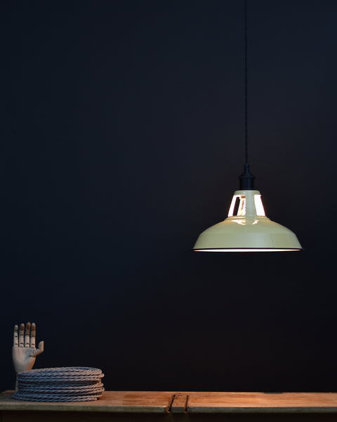 Ceiling Pendant | Industrial Open Top | Pale Yellow - Vendimia Lighting Co.