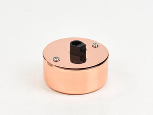 Steel Conduit Box Ceiling Rose | Multi Outlet | Polished Copper - Vendimia Lighting Co.
