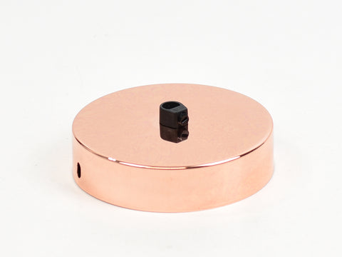Steel Ceiling Rose | Single Outlet | Polished Copper - Vendimia Lighting Co.