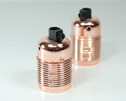 Steel Bulb Holder | Polished Copper - Vendimia Lighting Co.